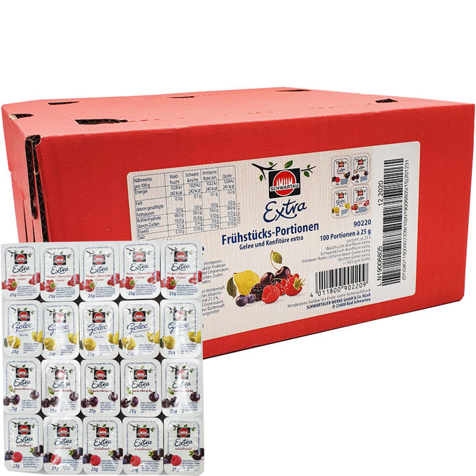 Schwartau Extra Gelee/Konfitüre Frühstücks-Portionen, 100er Pack